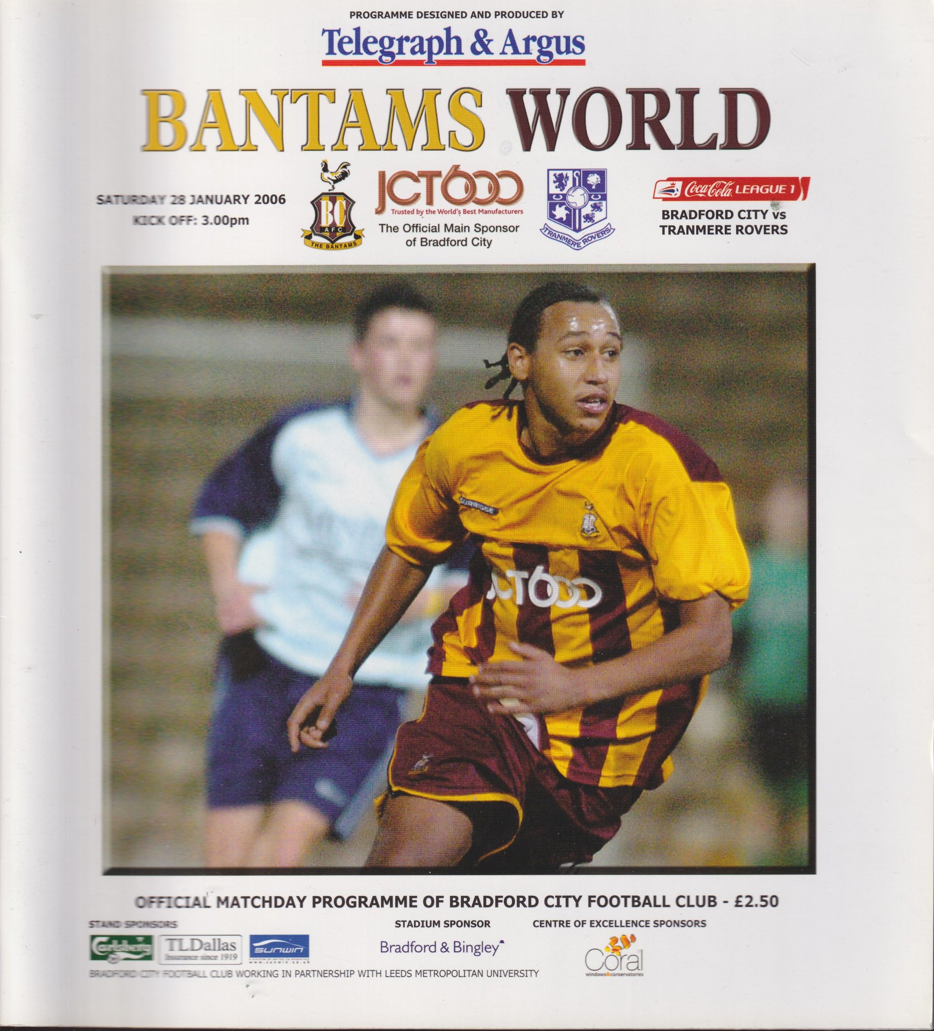 Bradford City v Tranmere Rovers match programme